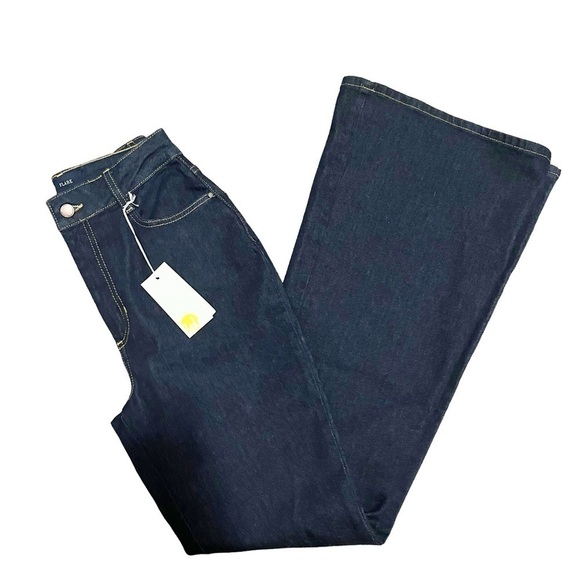 Boden Denim NWT Women’s High Rise Dark Wash Super Flare Jeans Size 2R - Picture 6 of 10